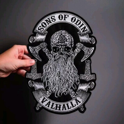 SONS OF ODIN Large Back Patch for custom biker vest | eBay