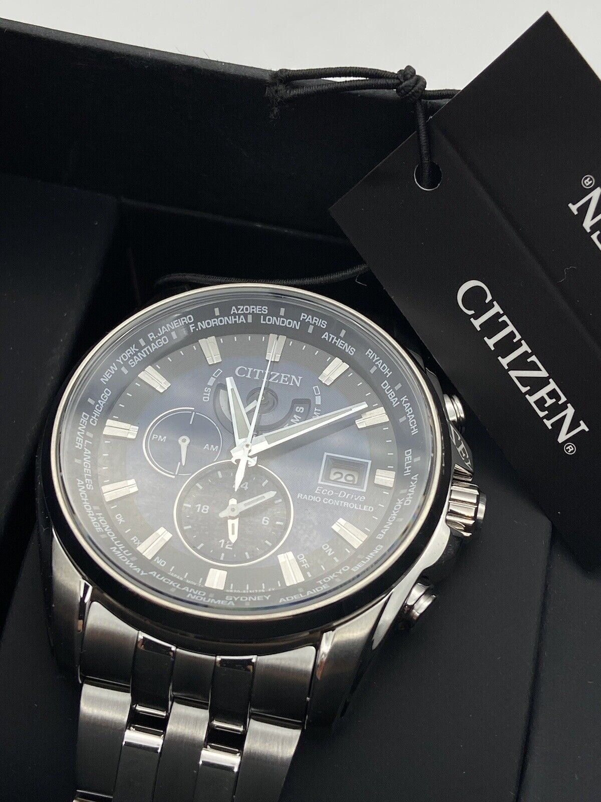 Citizen Eco Drive Funkuhr Stellt Sich Nicht Um Citizen Eco-Drive Funkuhr Uhr Herrenuhr Edelstahl Datum Silber AT9030