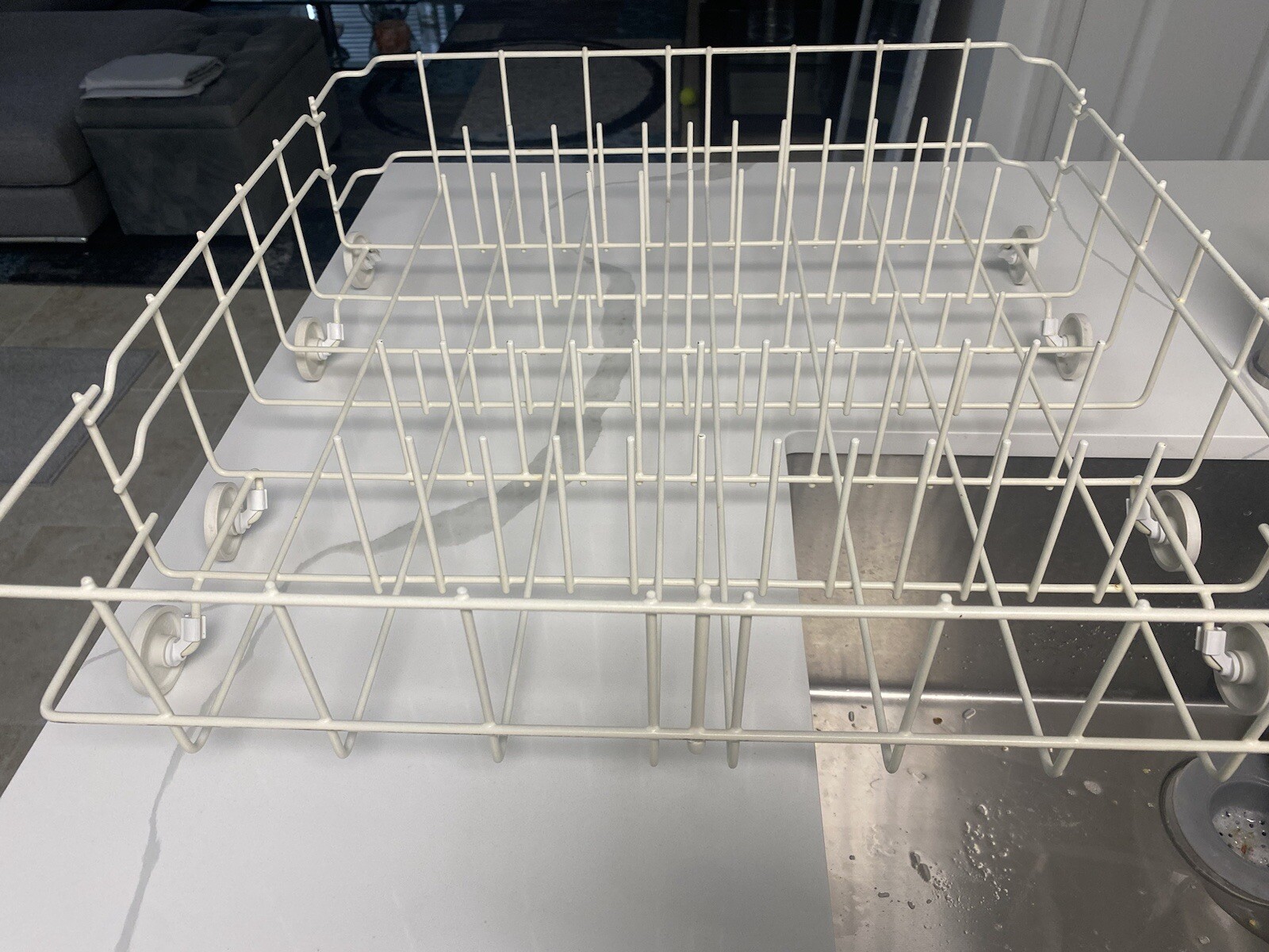 Dishwasher Rack replacement. Lower Dish Rack Assembly With Wheels