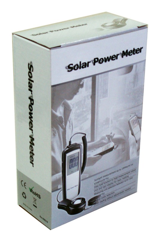 DT-1307 Sun Power Solar Energy Sunlight BTU Watt per sq. Meter Digital Meter NEW