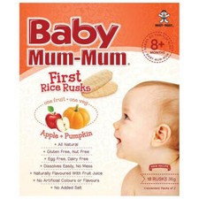 Baby Mum-Mum Rice Rusks Apple  Pumpkin Flavour 36g