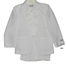 TIP TOP SUITS TUXEDOS NEW KIDS BOYS SZ 7 5 PIECE WHITE SET WEDDING RING BEARER