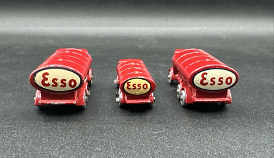 Moko Lesney Matchbox Series #11 Esso Road Tanker 1955 ERF lot of 3