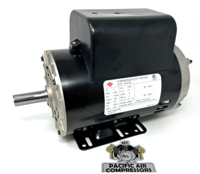 5HP AIR COMPRESSOR DUTY ELECTRIC MOTOR 3450 RPM 7/8'' SHAFT 56HZ FRAME 230V 1 PH