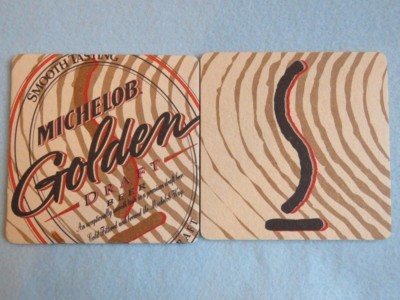 Beer Brewery Bar Coaster ~ Anheuser-Busch MICHELOB Golden Draft ~ Smooth Tasting