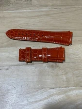 KRIEGER Gigantium 20mm Lug Orange Alligator Watch Band Strap 108mm+70mm w/Pins
