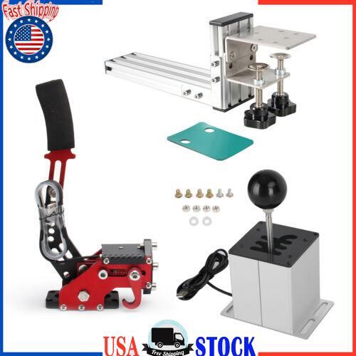 USB Handbrake with L Clip and 6+R H Shifter for Logitech G25  Steering Wheel UU