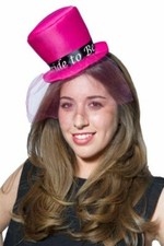 MINI BRIDE TO BE TOP HAT Adults Fancy Dress Accessory