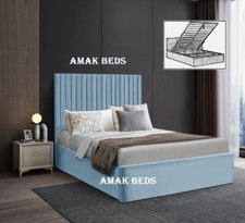 Windsor Panel Storage Bed Ottoman Bed in Plush Velvet Double King Super King