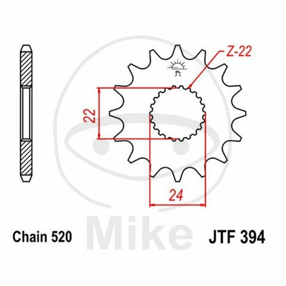 PIGNONE Z14 520 726.98.22 APRILIA 125 ETX 1998-2001