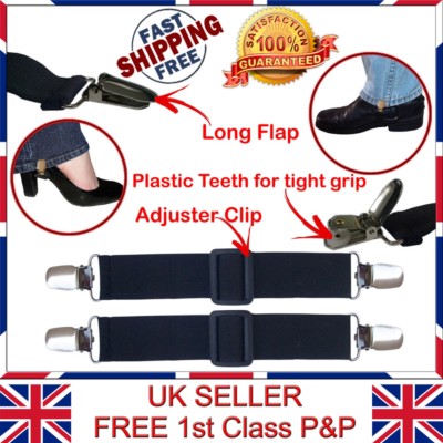 Motorrad Biker elastisch verstellbar Stiefelriemen Hose Steigbügel Jod Paar Clips