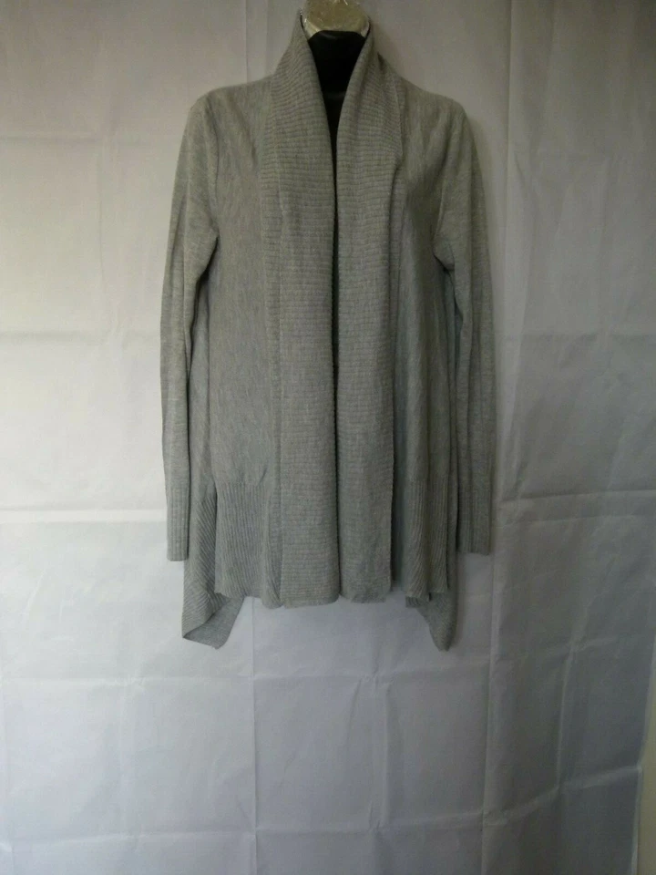 Cárdigan para mujer APT.9 tejido frente abierto mezcla acrílica gris claro talla L Foto 3 de 4