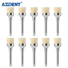 10Pcs Brush Dental RA Bristle Materail Prophy Polishing Brushes For Contra Angle
