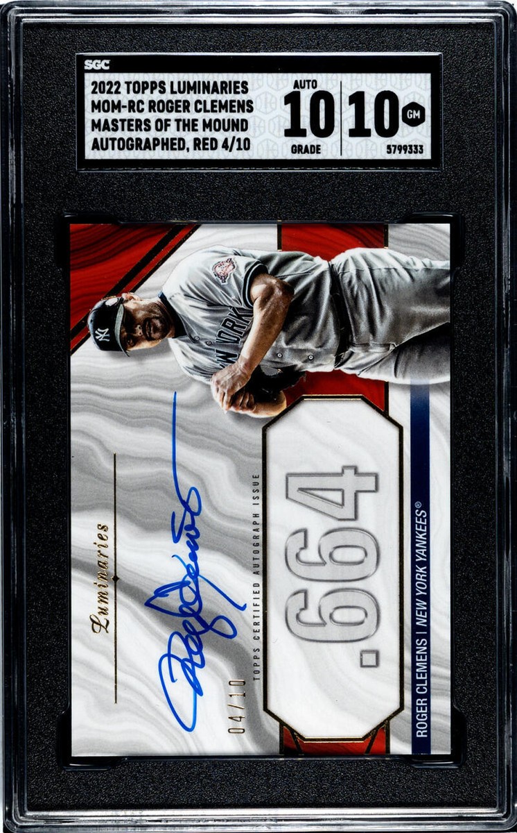 【panini】2021 ロジャークレメンス 直筆サインカード 3/8 2021 TOPPS LUMINARIES ROGER CLEMENS AUTO JERSEY 直書きサイン