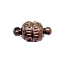 Magnetic Small Barrel Clasps 11x6mm Antique Copper Plated Alloy Q5 Per Pkg