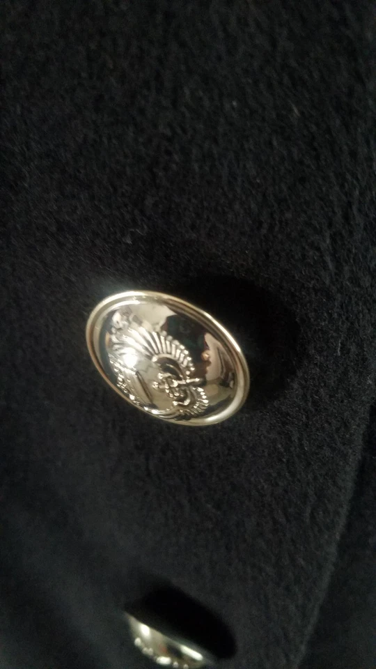 Casaco midi Venus Peplum algodão peito único preto tamanho 18 - Imagem 4 de 4