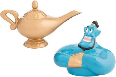 Vandor Disney Aladdin Genie und Lampe geformte Keramik Salz & Pfeffer Set