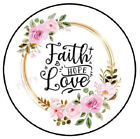 Faith Love Hope Floral Religious Envelope Seals Labels Stickers Party Favors