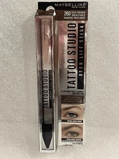NEW Maybelline New York Tattoo Studio Brow Lift Stick All Day #260 Deep Brown