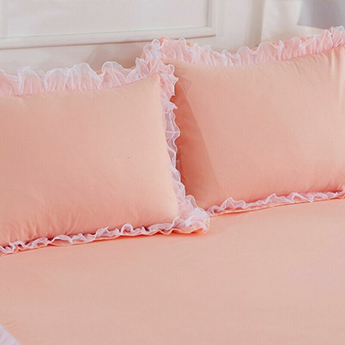 2X Kissenbezug Spitze Rüschen Kissenbezüge Heim Zimmer Bett Dekor 48X74cm Gift - Bild 5 von 19