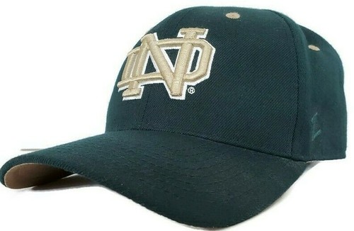 Gold ND Logo Fitted Hat Baseball Cap 