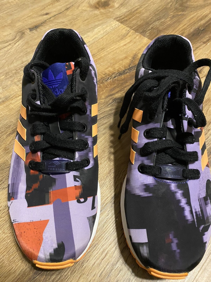 Womens Zx Flux Adidas Torsion Purple An Tangerine Size 6.5 | eBay