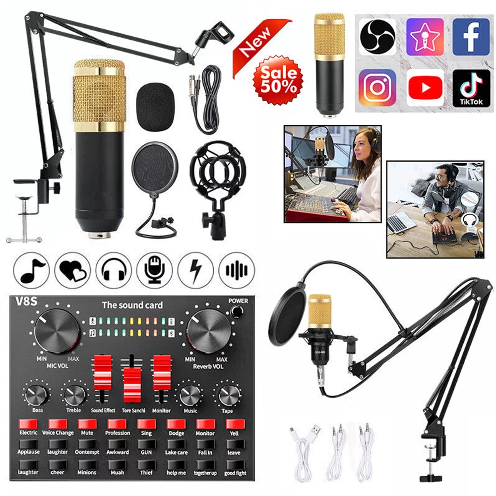 Microphone for Podcast Equipment Bundle and Studio Recording Equipment,Usb Micro