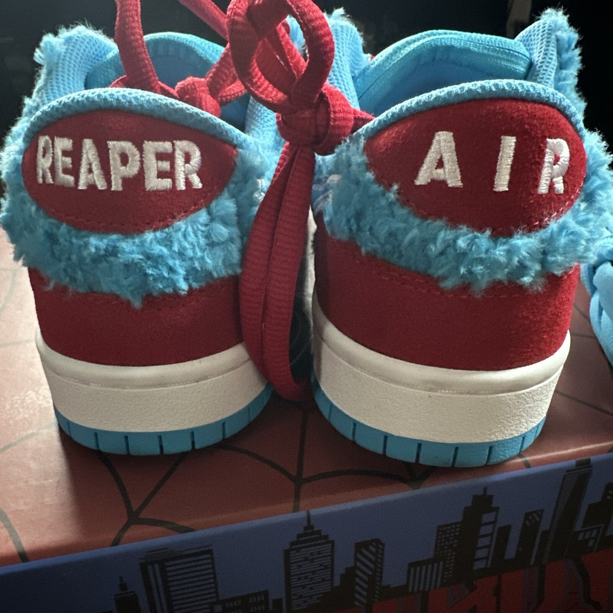 Soleboy Air Reaper Spiderman Spider-man Dunk Low Red Blue White 