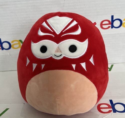 Original Squishmallow 7" Julian The red Masked Luchador Wrestler Soft Red Plush