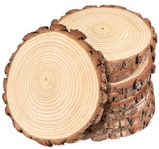 10 Holzscheiben 14-15cm Baumscheiben nein Loch Rund Hochzeit Deko XL Astscheiben