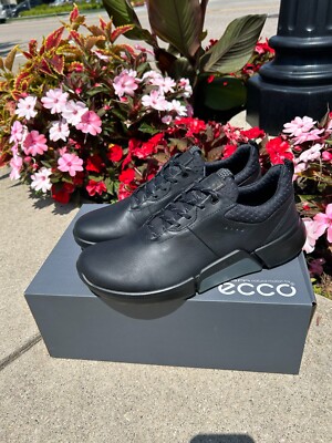NIB Men's Ecco M Golf Biom H4 Fluidform Black Athletic Shoes