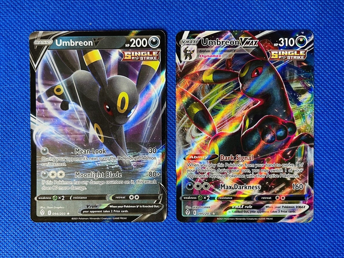 Pokémon 2 Card Set - Umbreon V & Umbreon VMAX Ultra Rare Pokémon 2 Card Set - Umbreon V & Umbreon VMAX Ultra Rare