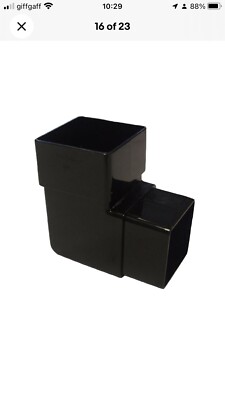 Vierkantleitung 65mm Fallrohr 90 Grad Bogen