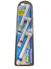 3-Pack of RM ORAL REPLACEMENT BRUSH HEADS FOR BATTERY POWERED TOOTHBRUSH.