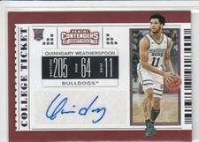 2019 Quinndary Weatherspoon Contenders Draft ROOKIE AUTO #94 - Spurs Miss St RC