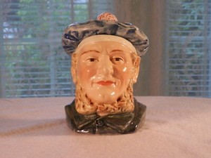 Vintage Majolica Scotsman Tobacco Jar