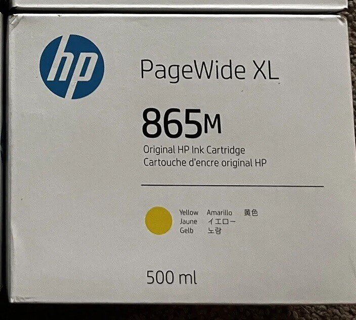 HP 865M PageWide XL 500ml Yellow High-Yield Ink Cartridge-image