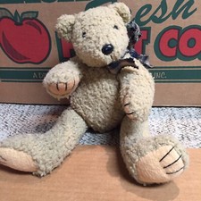 Fully Jointed Brown Tan Skinny Teddy Bear Stuffed Animal Plush 13  EUC AR89