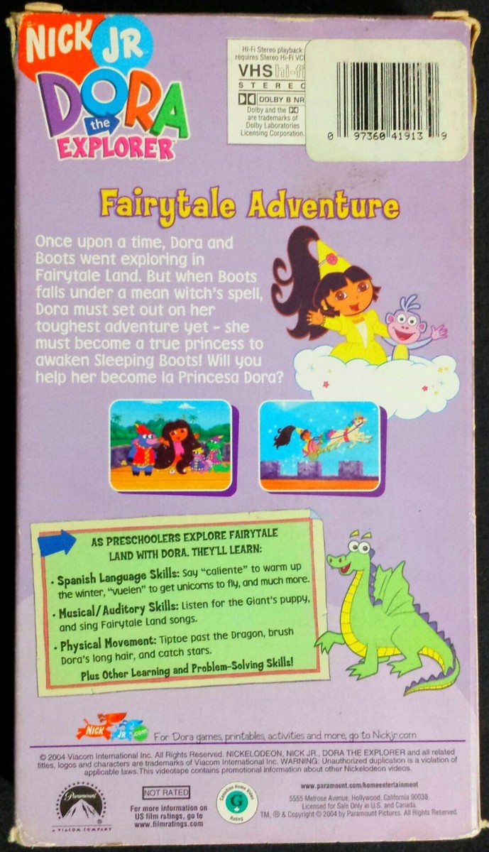WATCH 🎁 DORA THE EXPLORER Fairytale Adventure 2004 VHS Nick Jr