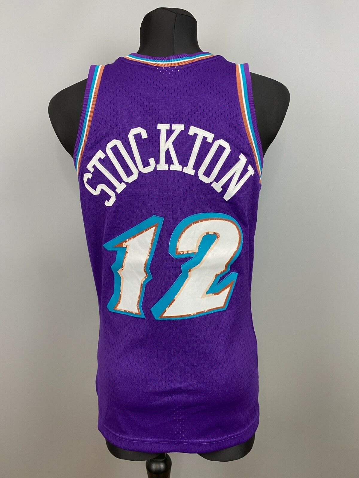 JOHN STOCKTON UTAH JAZZ JERSEY NBA 1996/1997 BASKETBALL HARDWOOD CLASSICS  SIZE S