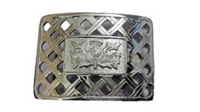 Men's Scottish Belt Buckle Kilts Highland Kilt Chrome Finish