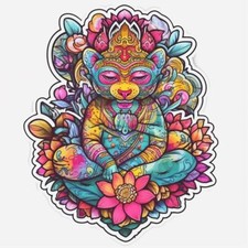 Yoga Om Vinyl Decal Sticker for Car, Laptop, tumbler, more. 008375