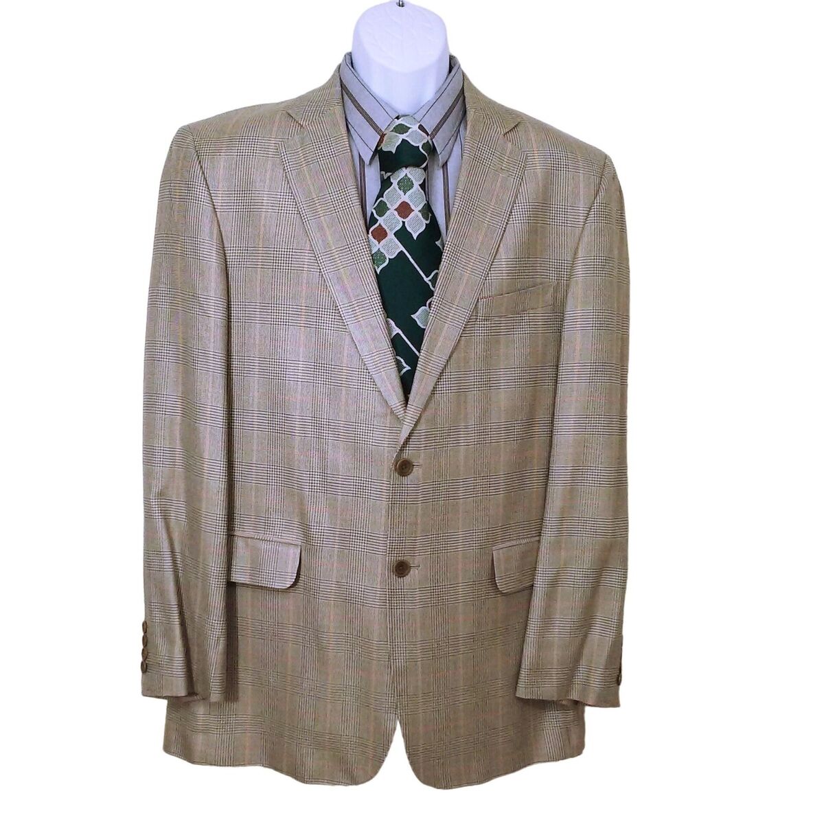 Vintage 90s-Y2K Blazer 100% Silk Suit Jacket Men-42L Fitted Vintage 90s-Y2K Blazer 100% Silk Suit Jacket Men-42L Fitted