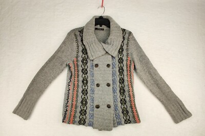 Charisma Women's Small 100% Lambs Wool Double Breasted Sweater 2681
