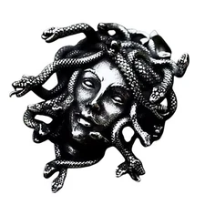Snake Woman Medusa Necklace 316L Stainless Steel Greek Mythology Gorgon Amulet