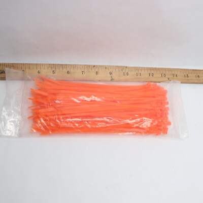 (100-Pk) Standard Zip Cable Tie Nylon Orange 9'' GT-531296