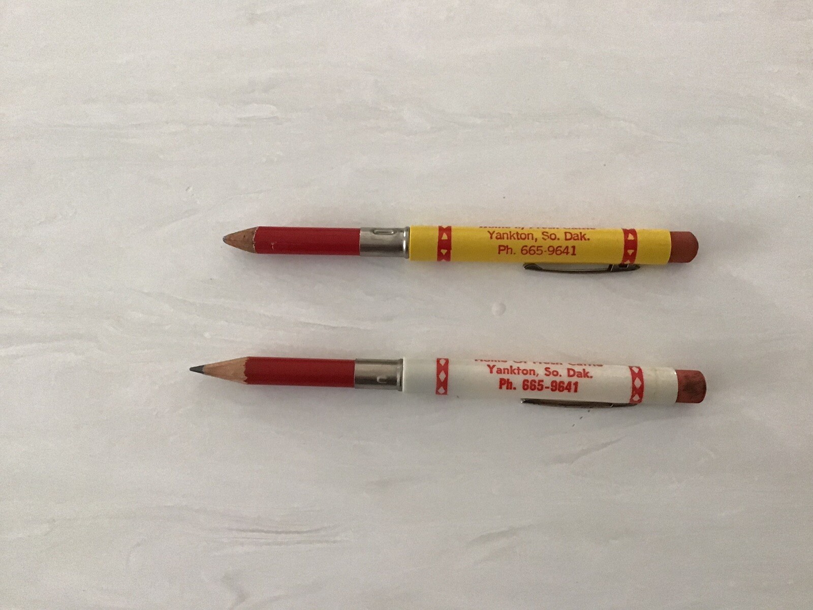 Two Vintage Bullet Pencils Stockmen’s Livestock Auction, Yankton, South
