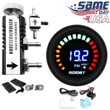 Boost Control Kit Digital 0-45 PSI 52mm Gauge, BLACK In-Cabin MBC Controller