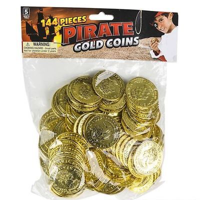 3600 PLASTIC GOLD COINS PIRATE TREASURE CHEST PLAY MONEY BIRTHDAY PARTY FAVORS 