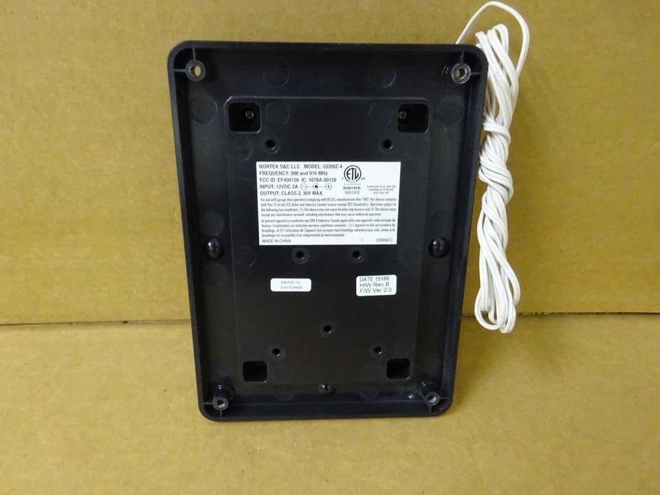 Linear NORTEK S&C Z-Wave Garage Door Opener Remote Controller Operator GD00Z-4 - Image 2 of 3